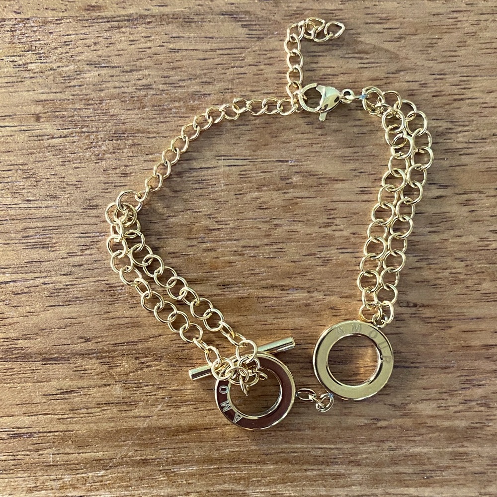 Toggle Adjustable Bracelet Gold Plated - image 2